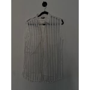 Superfine White Buttondown Blouse